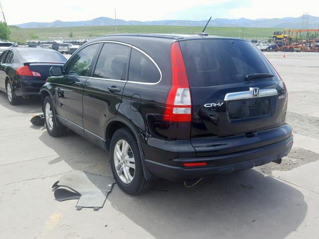 JHLRE4H72AC005978 - 2010 HONDA CR-V EXL BLACK photo 3