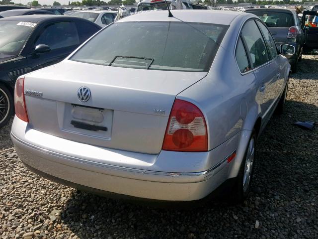 WVWRH63B73P112614 - 2003 VOLKSWAGEN PASSAT GLX SILVER photo 4