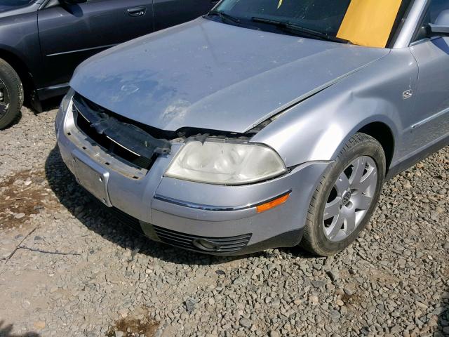 WVWRH63B73P112614 - 2003 VOLKSWAGEN PASSAT GLX SILVER photo 9