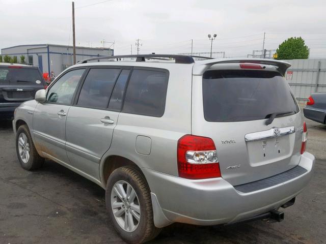 JTEEW21A570040555 - 2007 TOYOTA HIGHLANDER SILVER photo 3