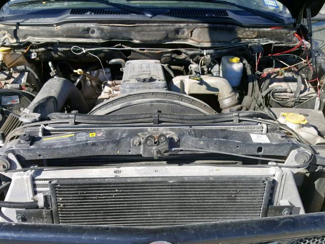 3D7KS28C75G764109 - 2005 DODGE RAM 2500 S შავი ფოტო 7
