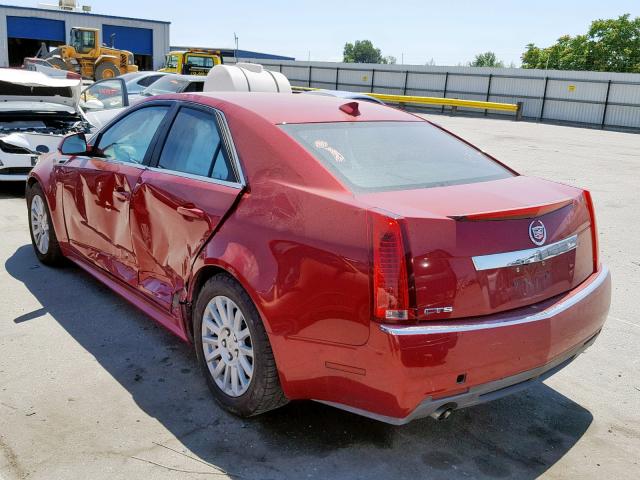 1G6DE5E55D0165040 - 2013 CADILLAC CTS LUXURY RED photo 3