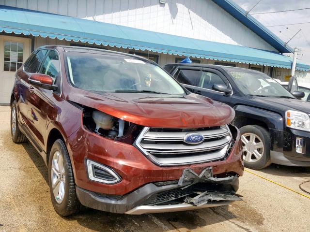 2FMPK3J8XGBC35038 - 2016 FORD EDGE SEL BROWN photo 1