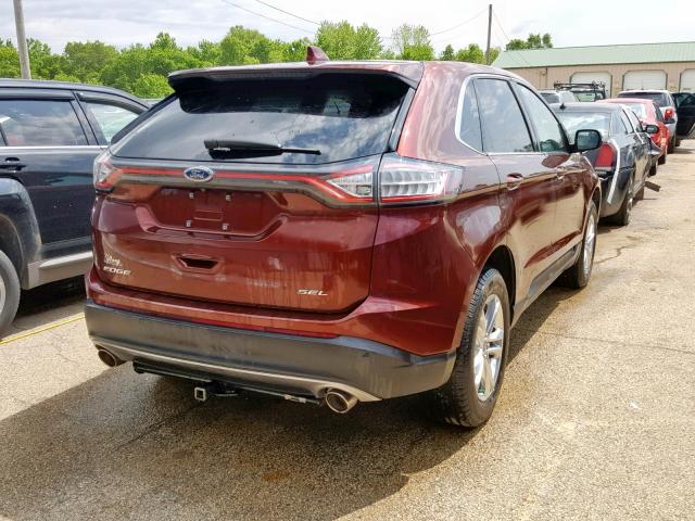 2FMPK3J8XGBC35038 - 2016 FORD EDGE SEL BROWN photo 4