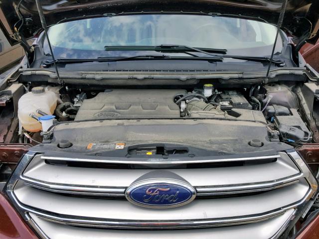 2FMPK3J8XGBC35038 - 2016 FORD EDGE SEL BROWN photo 7