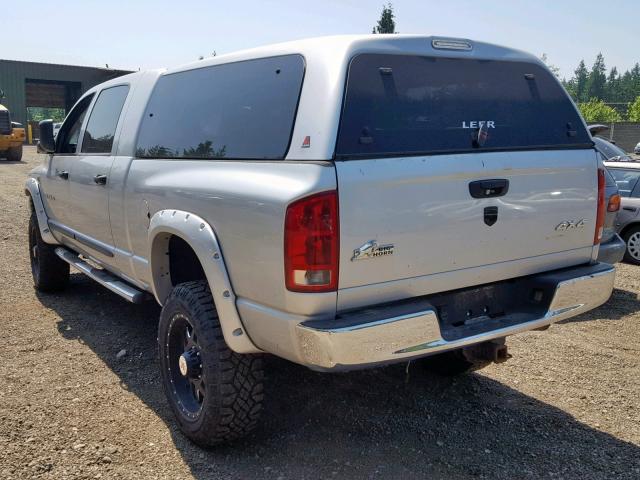 3D7KS29C96G162795 - 2006 DODGE RAM 2500 SILVER photo 3