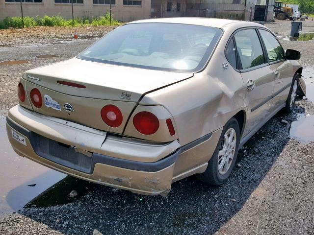 2G1WF52E759301966 - 2005 CHEVROLET IMPALA TAN photo 4