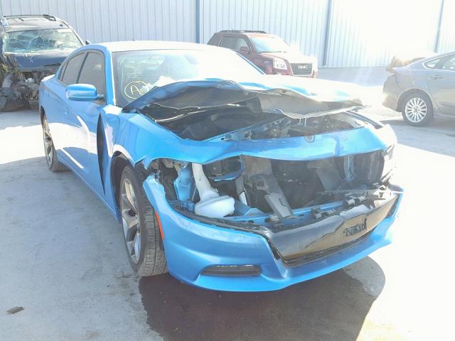 2C3CDXHG7FH886578 - 2015 DODGE CHARGER SX BLUE photo 1