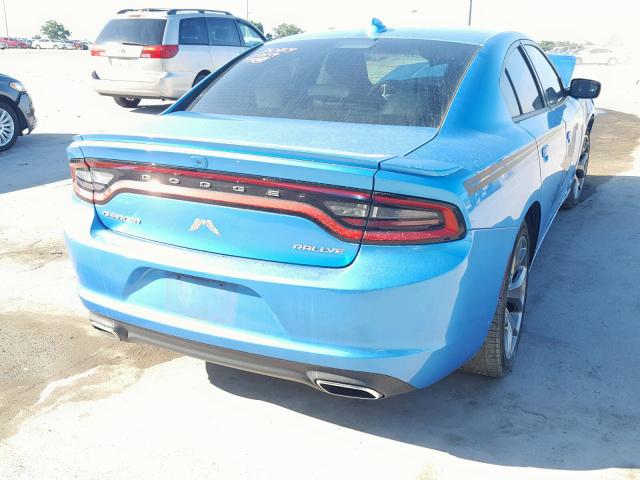 2C3CDXHG7FH886578 - 2015 DODGE CHARGER SX BLUE photo 4