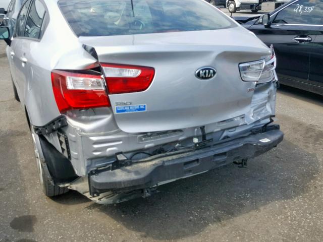 KNADM4A35H6104253 - 2017 KIA RIO LX SILVER photo 9