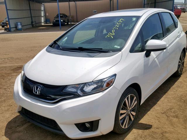 3HGGK5G89FM721975 - 2015 HONDA FIT EX WHITE photo 2