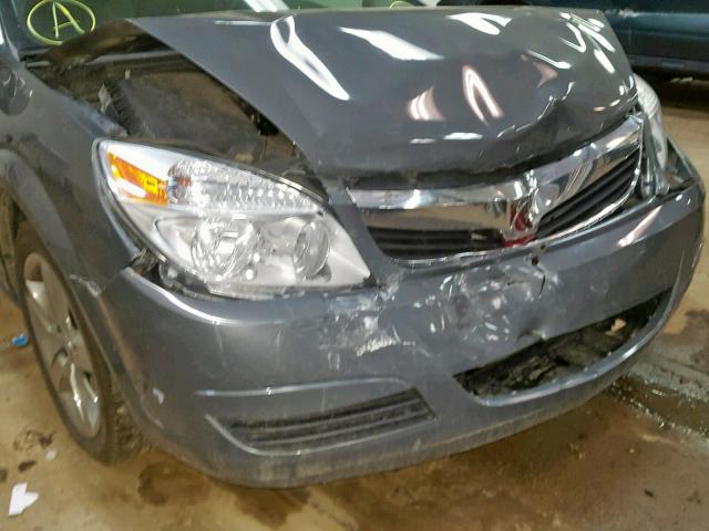 1G8ZS57N58F109508 - 2008 SATURN AURA XE GRAY photo 9