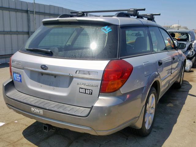 4S4BP61C967358340 - 2006 SUBARU LEGACY OUT SILVER photo 4