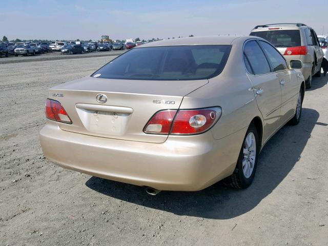 JTHBF30G736009543 - 2003 LEXUS ES 300 GOLD photo 4