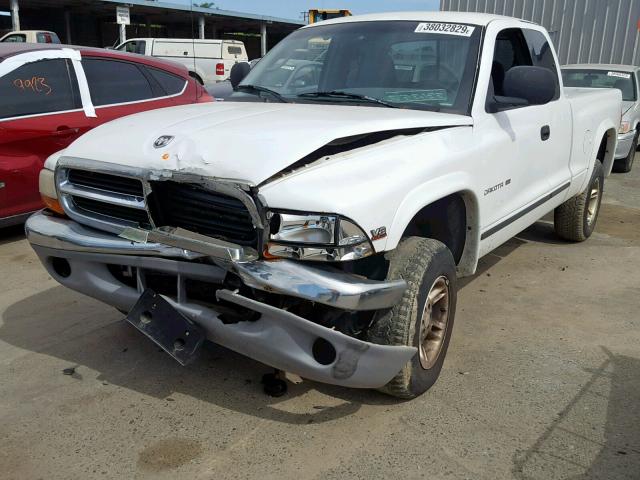 1B7GG22N7YS573105 - 2000 DODGE DAKOTA WHITE photo 2