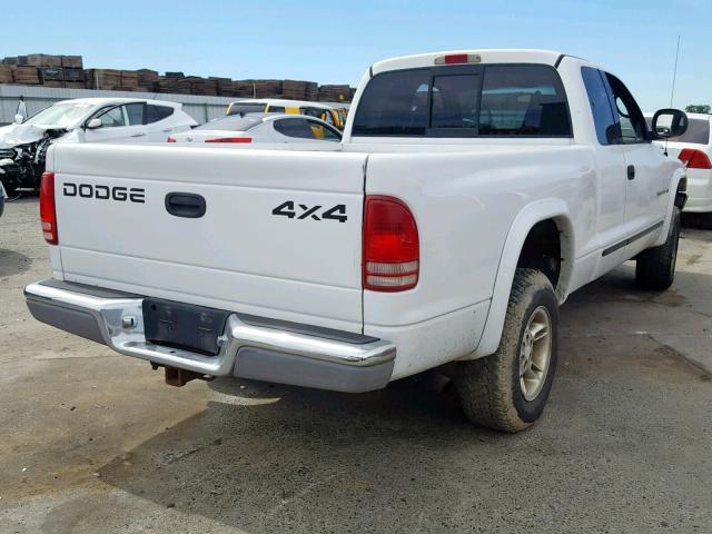 1B7GG22N7YS573105 - 2000 DODGE DAKOTA WHITE photo 4