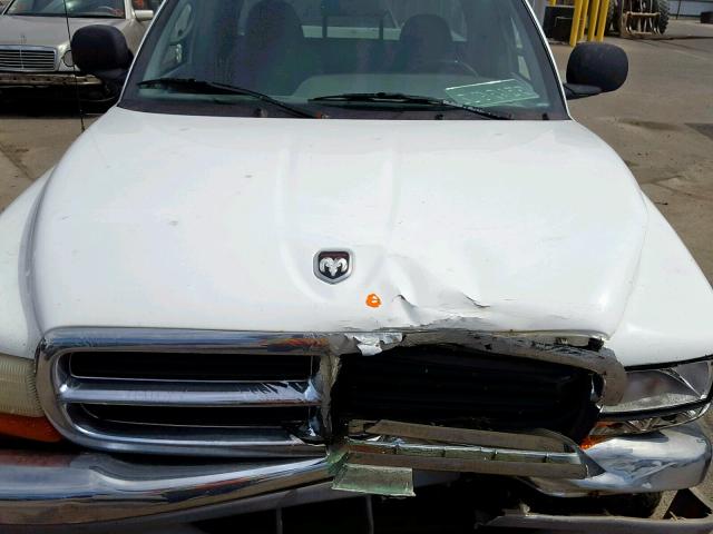 1B7GG22N7YS573105 - 2000 DODGE DAKOTA WHITE photo 7