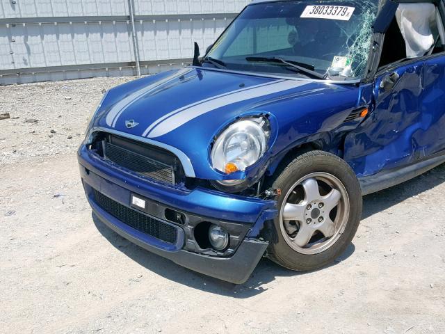 WMWML33559TX34336 - 2009 MINI COOPER CLU BLUE photo 10