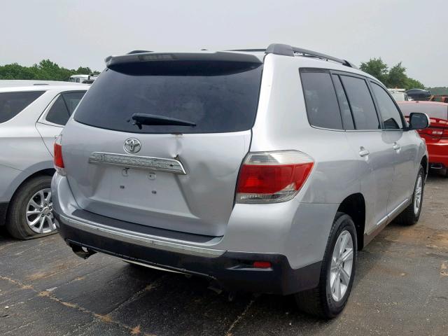 5TDZK3EH3CS073897 - 2012 TOYOTA HIGHLANDER SILVER photo 4