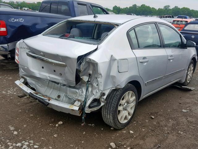 3N1AB6AP9AL660025 - 2010 NISSAN SENTRA 2.0 SILVER photo 4