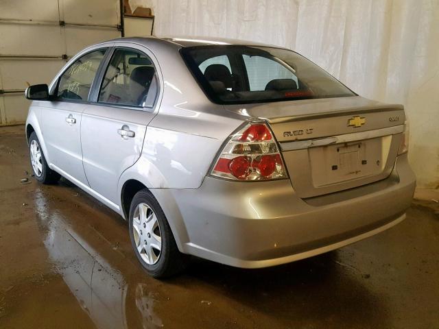 KL1TD56E29B641693 - 2009 CHEVROLET AVEO LS SILVER photo 3