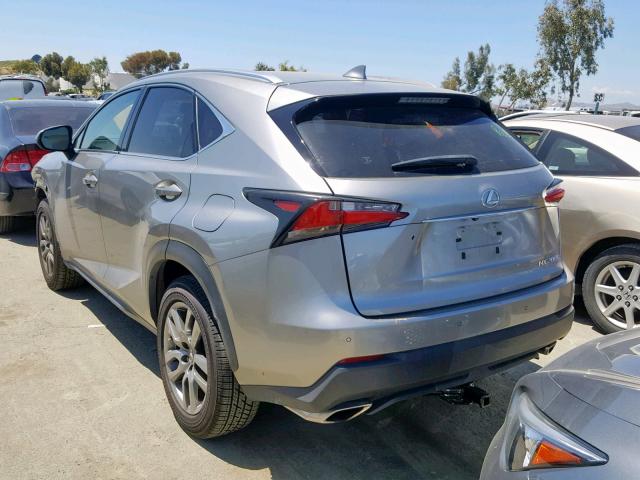 JTJBARBZXG2063754 - 2016 LEXUS NX 200T GRAY photo 3