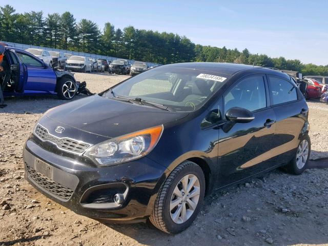 KNADN5A31C6067164 - 2012 KIA RIO EX BLACK photo 2