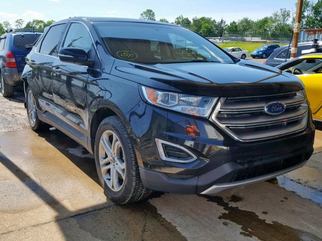 2FMTK4K88FBB37045 - 2015 FORD EDGE TITAN BLACK photo 1