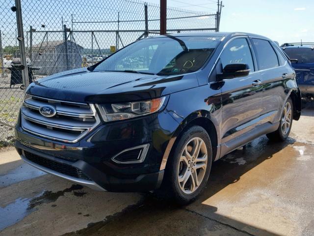 2FMTK4K88FBB37045 - 2015 FORD EDGE TITAN BLACK photo 2