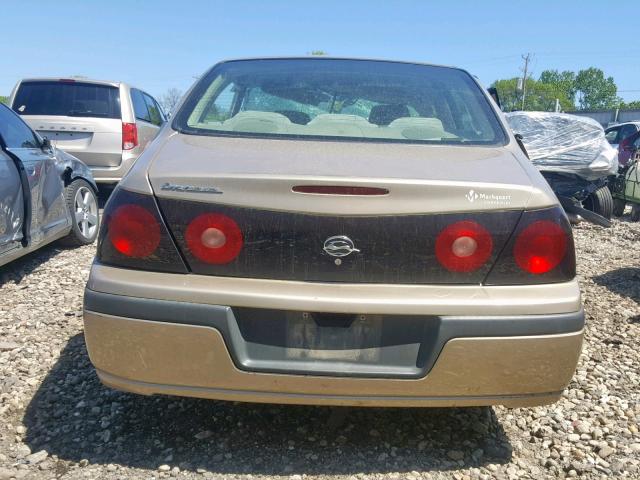 2G1WF52E649369982 - 2004 CHEVROLET IMPALA GOLD photo 10