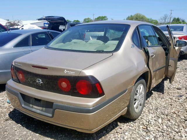 2G1WF52E649369982 - 2004 CHEVROLET IMPALA GOLD photo 4