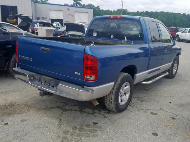 1D7HA18D33S345292 - 2003 DODGE RAM 1500 S BLUE photo 4