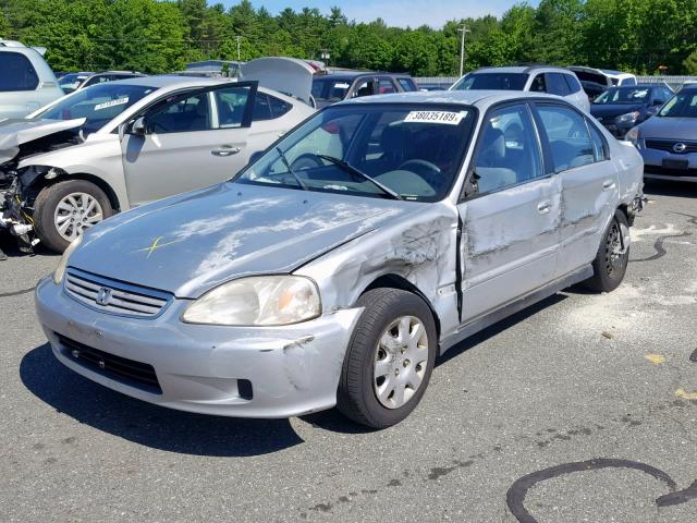 2HGEJ6612XH576153 - 1999 HONDA CIVIC BASE Gümüş foto 2