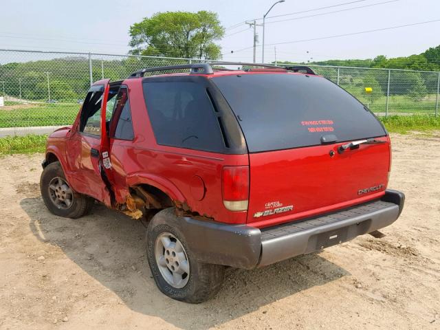 1GNCT18W3VK114757 - 1997 CHEVROLET BLAZER RED photo 3