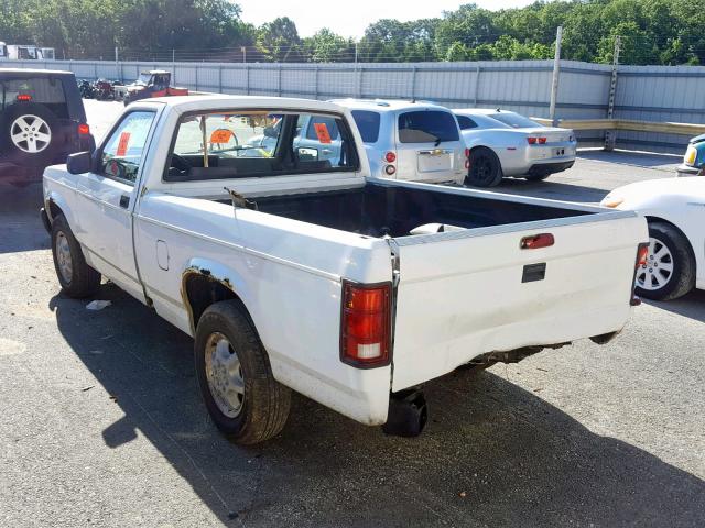 1B7FL26X8RW136923 - 1994 DODGE DAKOTA WHITE photo 3