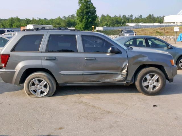 1J8HS48P07C689786 - 2007 JEEP GRAND CHER GRAY photo 9