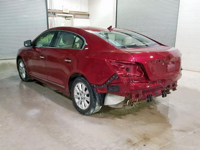 1G4GB5EG6AF139975 - 2010 BUICK LACROSSE C RED photo 3