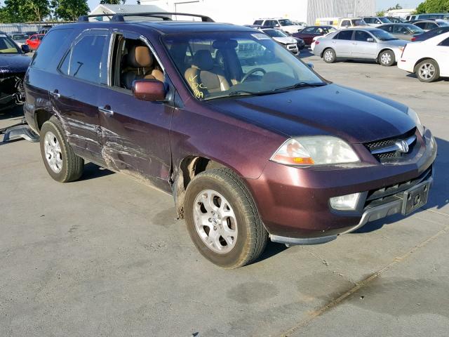 2HNYD18882H501413 - 2002 ACURA MDX TOURIN BURGUNDY photo 1