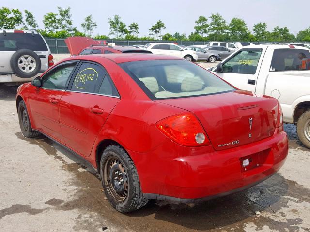 1G2ZF58B174256597 - 2007 PONTIAC G6 VALUE L RED photo 3