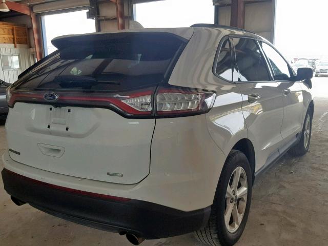 2FMPK3G96GBB31078 - 2016 FORD EDGE SE WHITE photo 4