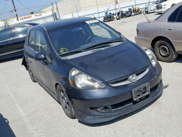 JHMGD37627S012789 - 2007 HONDA FIT S შავი ფოტო 1