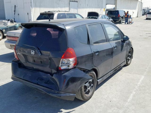 JHMGD37627S012789 - 2007 HONDA FIT S შავი ფოტო 4