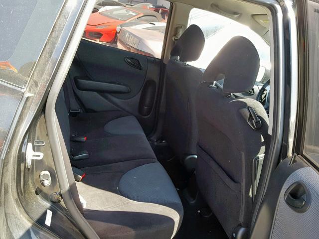 JHMGD37627S012789 - 2007 HONDA FIT S შავი ფოტო 6