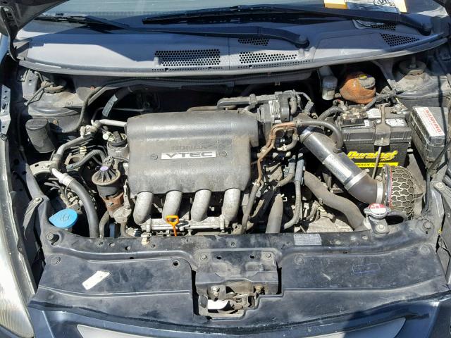 JHMGD37627S012789 - 2007 HONDA FIT S შავი ფოტო 7