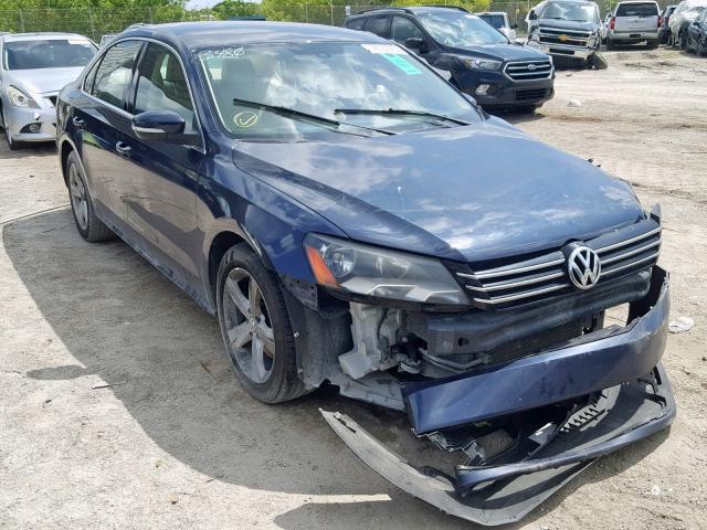 1VWBH7A33CC073480 - 2012 VOLKSWAGEN PASSAT SE BLUE photo 1