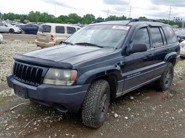 1J4GW48S54C339104 - 2004 JEEP GRAND CHER BLACK photo 2