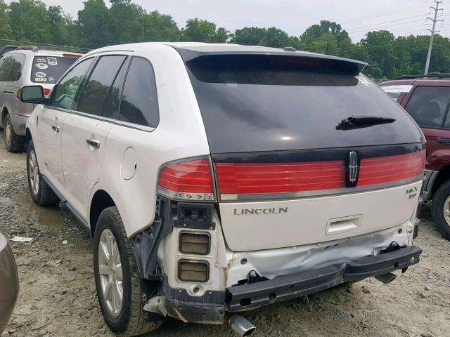 2LMDU88C19BJ12109 - 2009 LINCOLN MKX WHITE photo 3