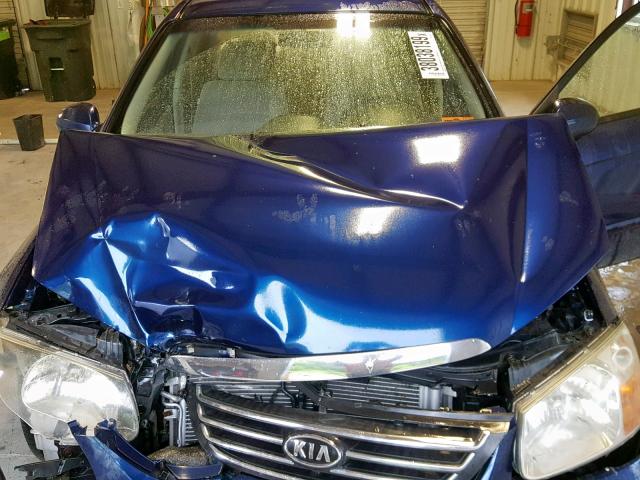 KNAFE121085521433 - 2008 KIA SPECTRA EX BLUE photo 7