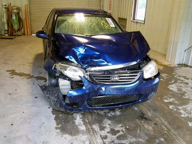 KNAFE121085521433 - 2008 KIA SPECTRA EX BLUE photo 9