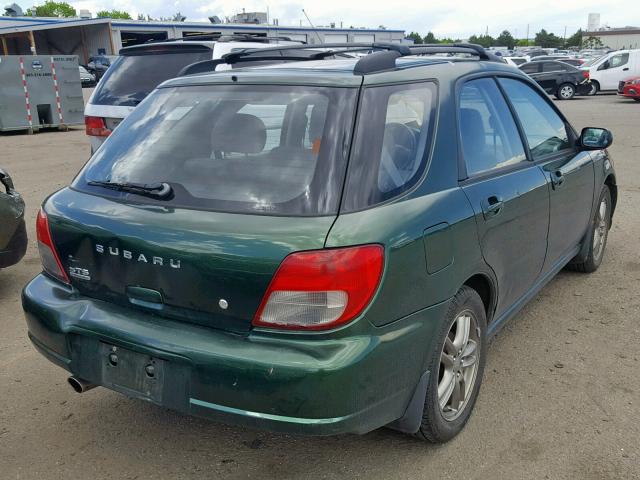 JF1GG65592G831661 - 2002 SUBARU IMPREZA TS GREEN photo 4